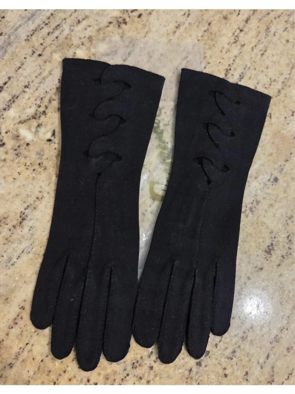 Vintage Womens Size 6.5 Stretch Black Cotton Formal 11